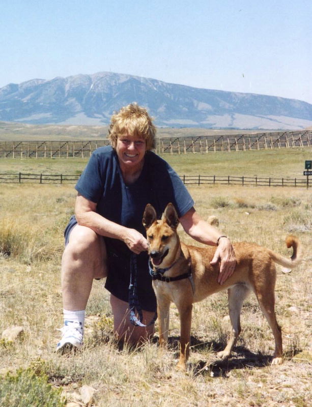 My Carolina Dog and me in Nevada