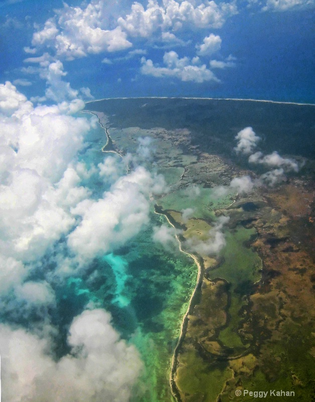 Aerial perspective of Cozumel