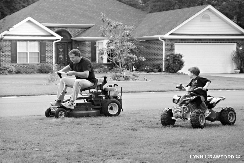 Speed Racers Cutting Grass