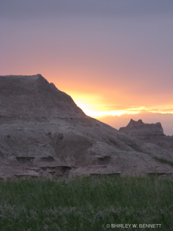 SUNSET IN THE BADLANDS - ID: 8430972 © SHIRLEY MARGUERITE W. BENNETT