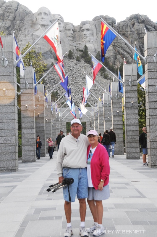 WARREN AND SHIRLEY AT AVENUE OF FLAGS. - ID: 8437724 © SHIRLEY MARGUERITE W. BENNETT