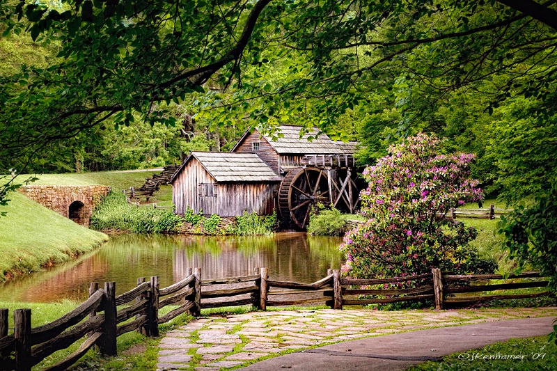 Early Morning at Mabry Mill