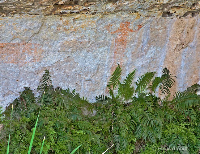 Red Monochrome Style Rock Art 5 - ID: 8482588 © Emile Abbott