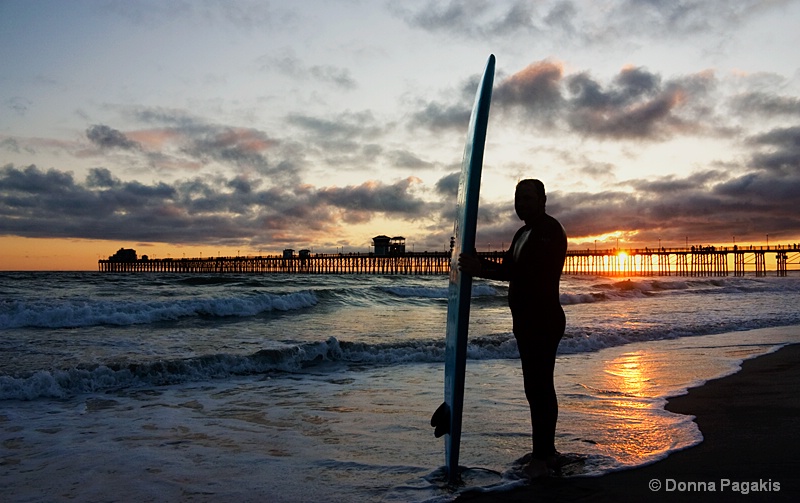 Sunset Surfer in California
