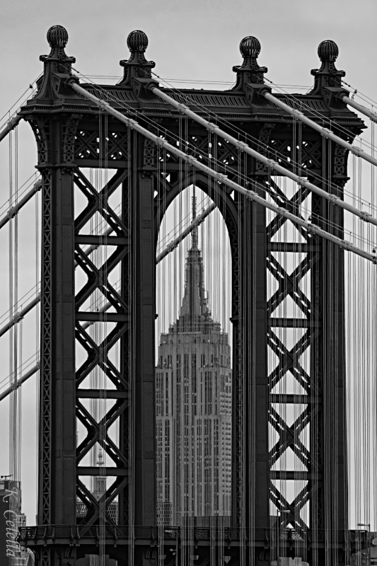 Empire State Framed by Manhattan Bridge