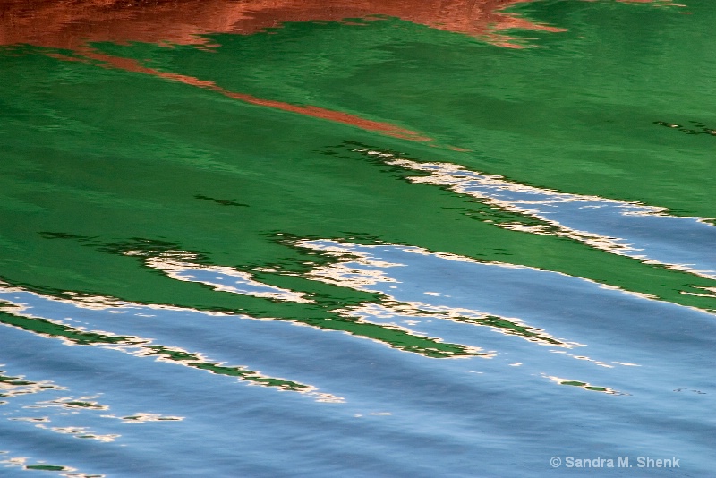 red, green and blue water reflection - ID: 8529324 © Sandra M. Shenk