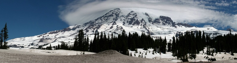 Mt Rainier with Lenticular Cloud