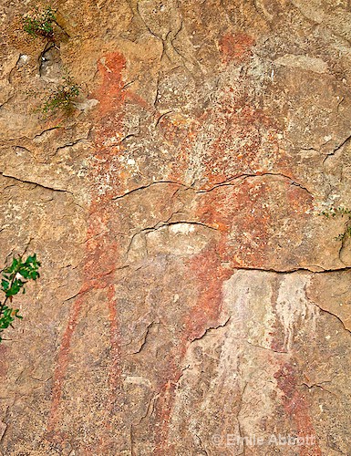 Red Monochrome Style Rock Art - ID: 8568925 © Emile Abbott