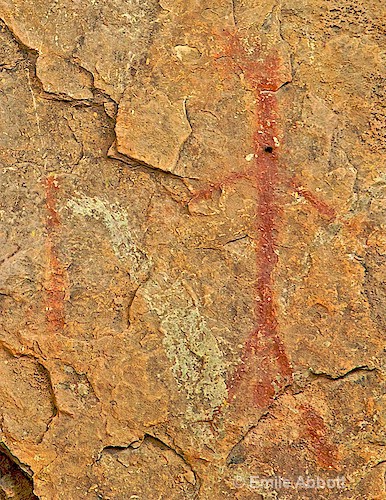 Red Monochrome Style Rock Art - ID: 8568926 © Emile Abbott