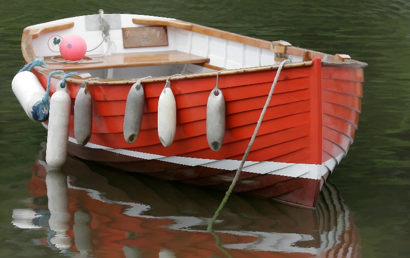 Red row boat