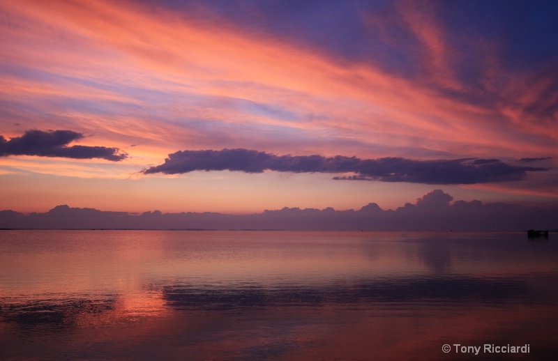 35 obx sunset over the bay