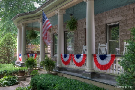 Porch with Bunting