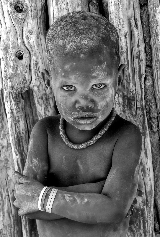 Little Himba Boy black and white