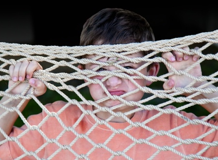 Peeking through the hammock