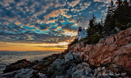 Sunset at Bass Harbor Light 