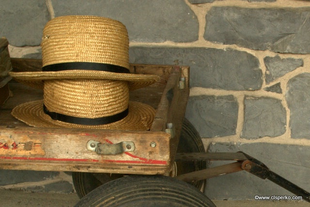 Amish Hats & Wagon
