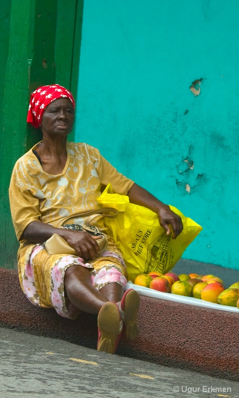 Street Fruit vendor,Antigua