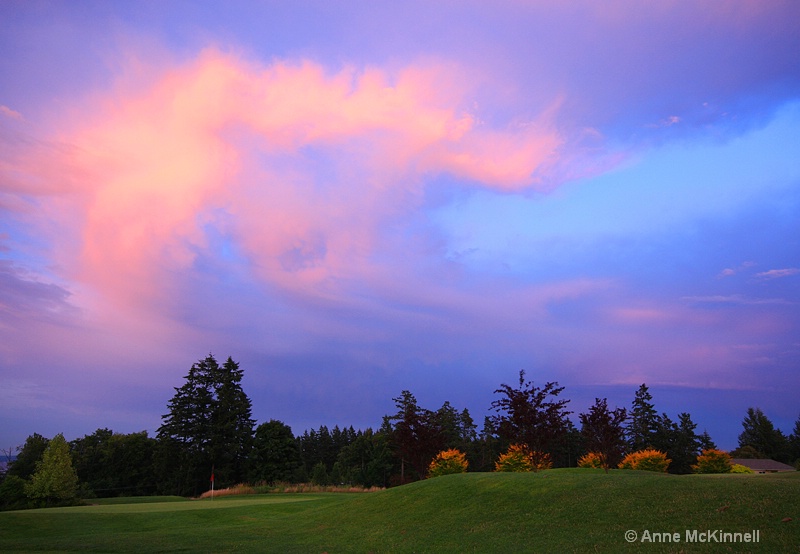 Golfing at Sunset