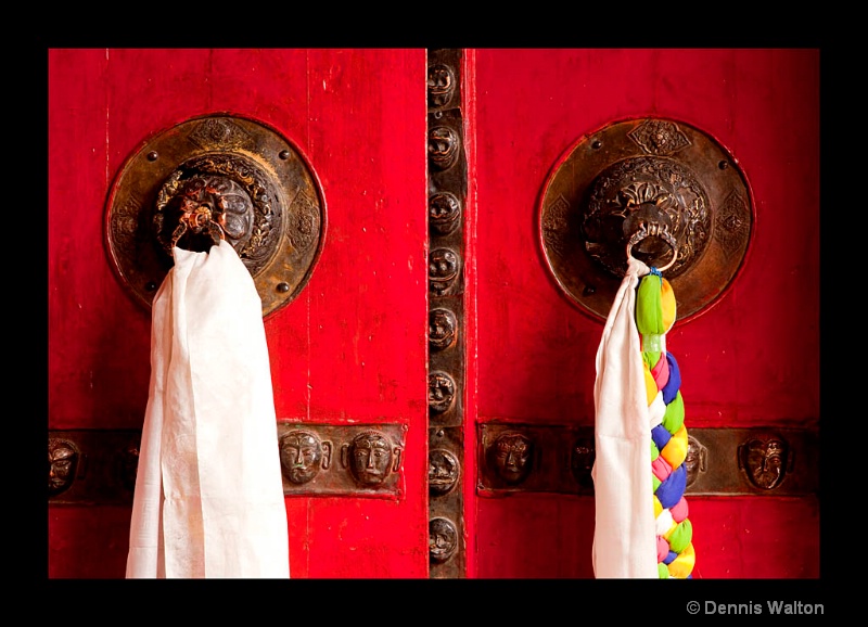 Deskit Monastery Red Door