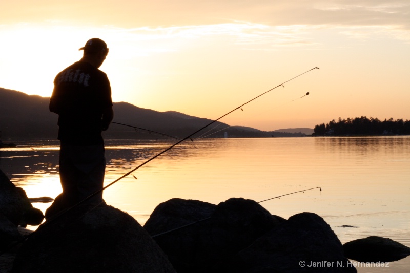 sunrise fisherman