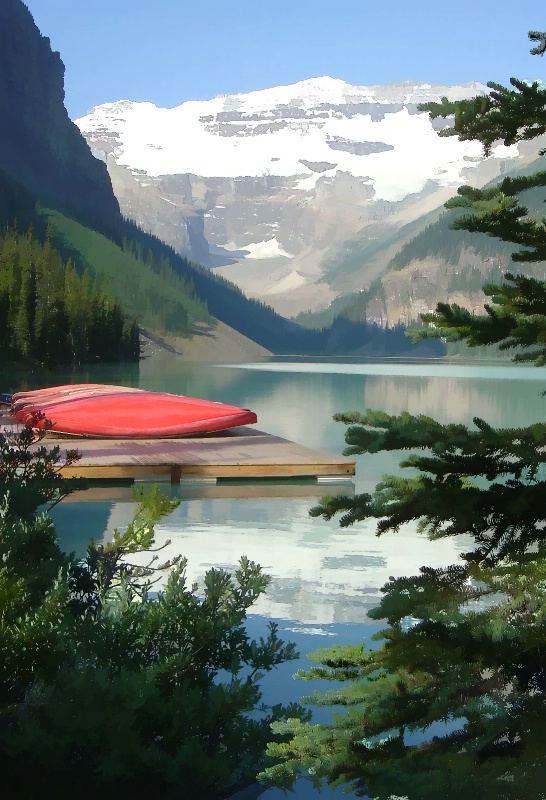 Canoes at Lake Louise