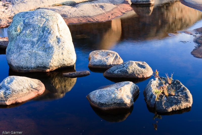 Boulders in Pond Colour