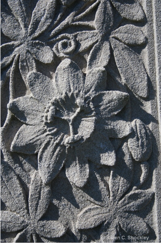 Detail, Cross Monument, Rose Hill Cemetery