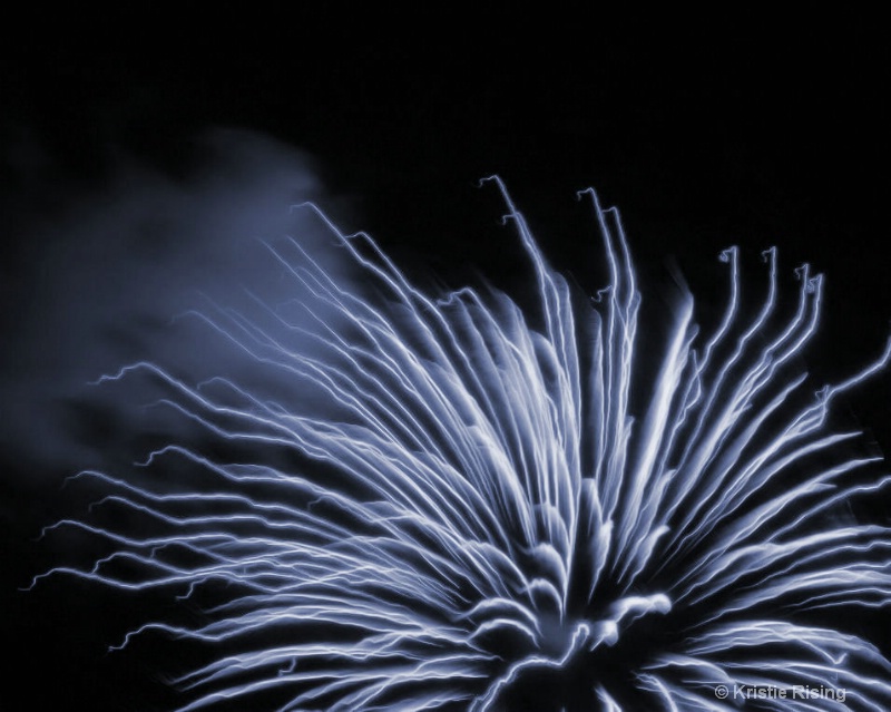 Blue filter firework