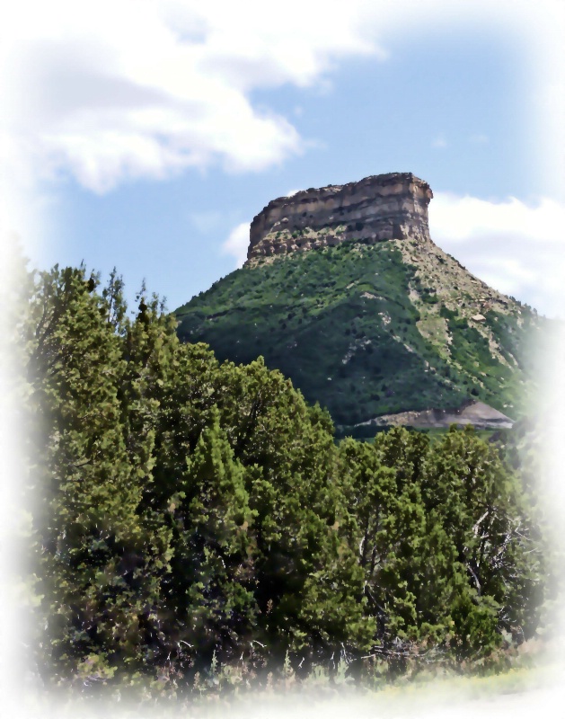 Butte at Mesa Verde Park Entrance - ID: 8738208 © John M. Hassler