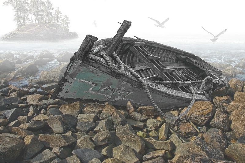Beached Boat 0601