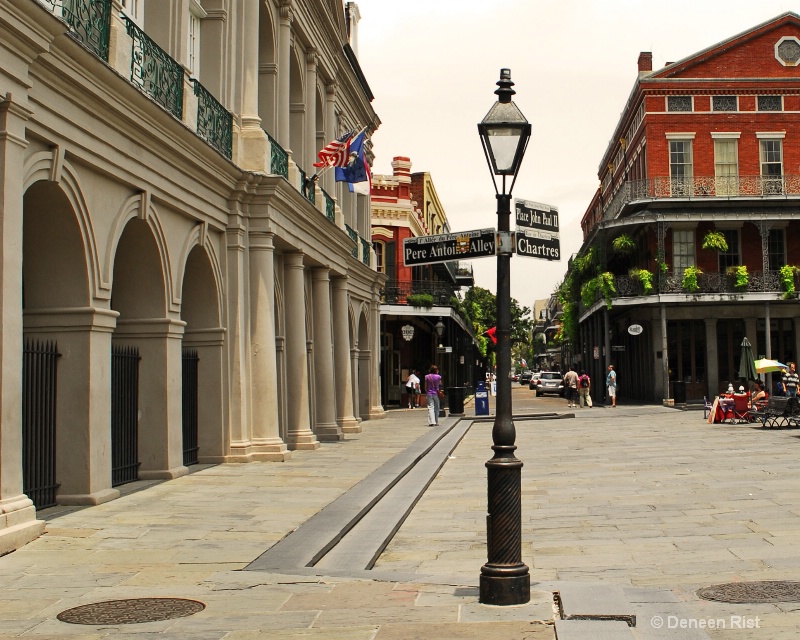 View outside St Louis Cathedral