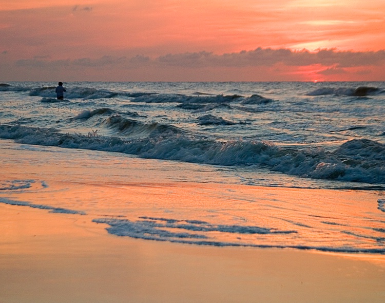 Surf Fishing at Sunrise - ID: 8757793 © James E. Nelson