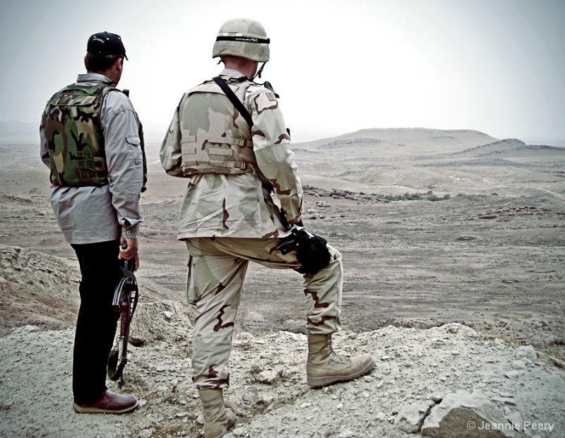 Peshmerga and American Soldier