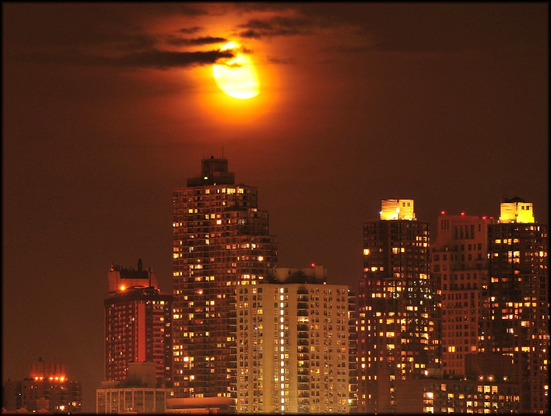 Moonrise Over New York City