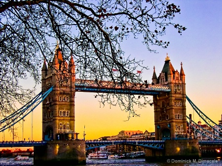 TOWER BRIDGE AT DUSK