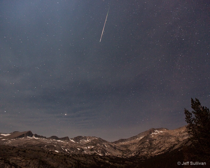 Perseid Meteor Over the High Sierra