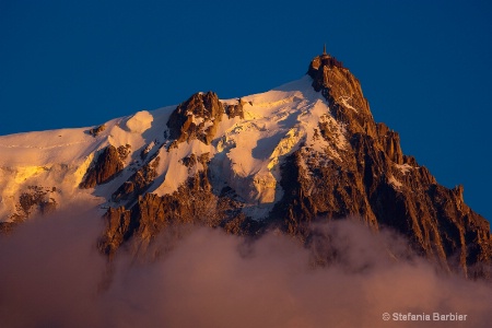 Aiguille du Midi at sunset