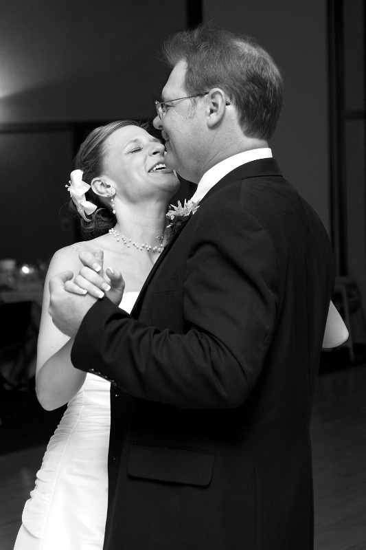 Bride and Father (B&W)