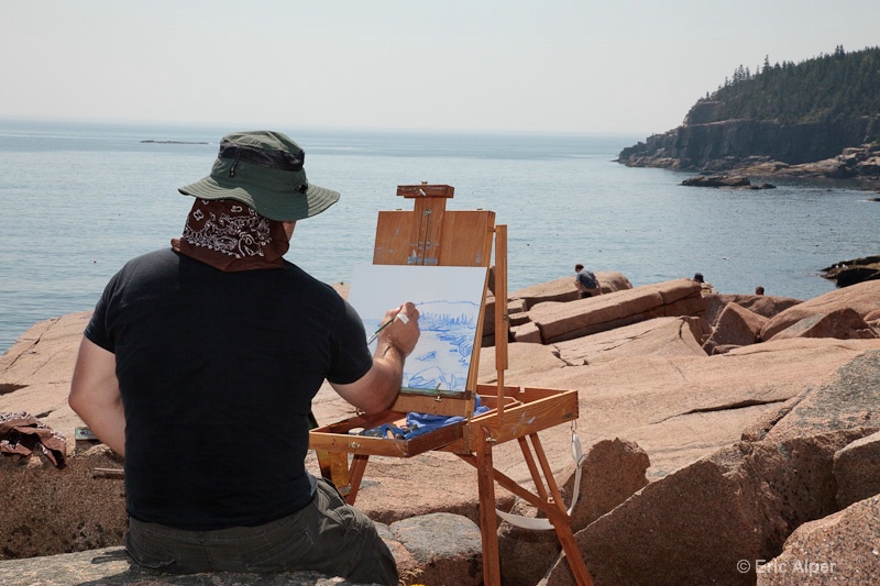 Painting Otter Cliffs