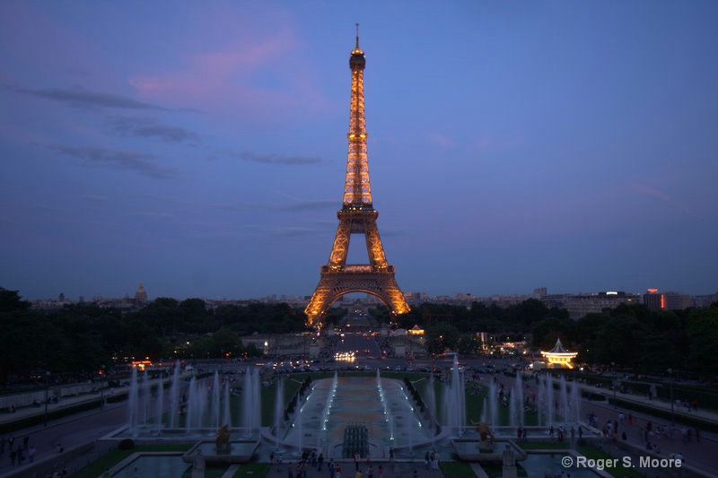 Wide-Angle Shot of the Eiffel Tower