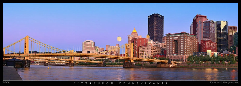 Pittsburgh  day before full moon 