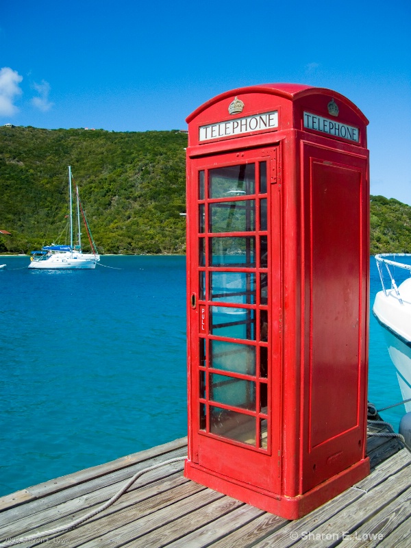 British Phone Booth at Marina Cay