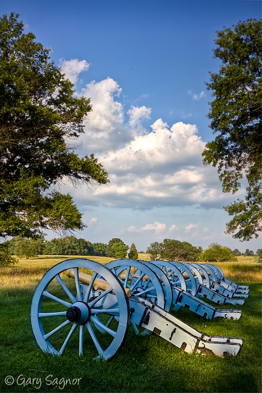 Row of Canons at Valley Forge National Park, Pa.