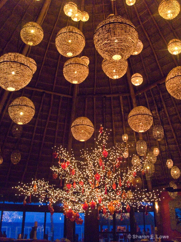 Mexican restaurant lights, Dreams Puerto Aventuras - ID: 9052441 © Sharon E. Lowe