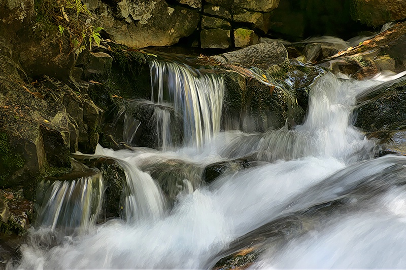 Falls Along the Basin Cascades Trail - ID: 9083567 © Laurie Daily