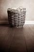 A boy in a basket
