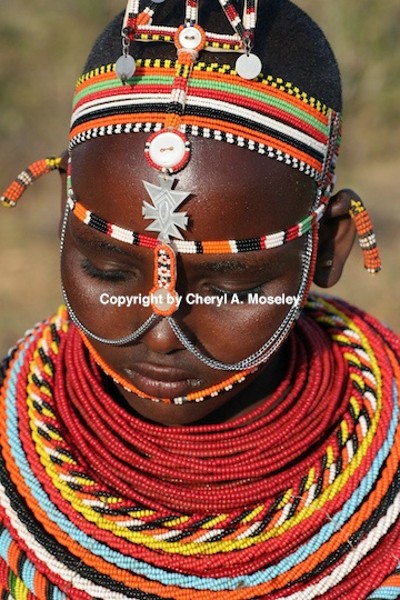 Africa Kenyan Samburu shyness of teenage girl 7629 - ID: 9183895 © Cheryl  A. Moseley