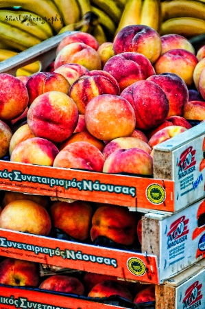 Peaches for Sale@@Corfu, Greece