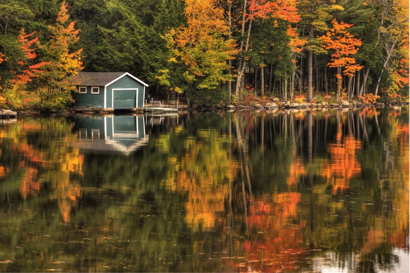 Boathouse Reflection