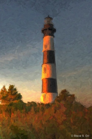 Bodie Lighthouse - Abstract Oil